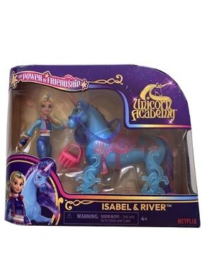 Spin Master Unicorn Academy Isabel & River Blue Unicorn Playset Netflix Show